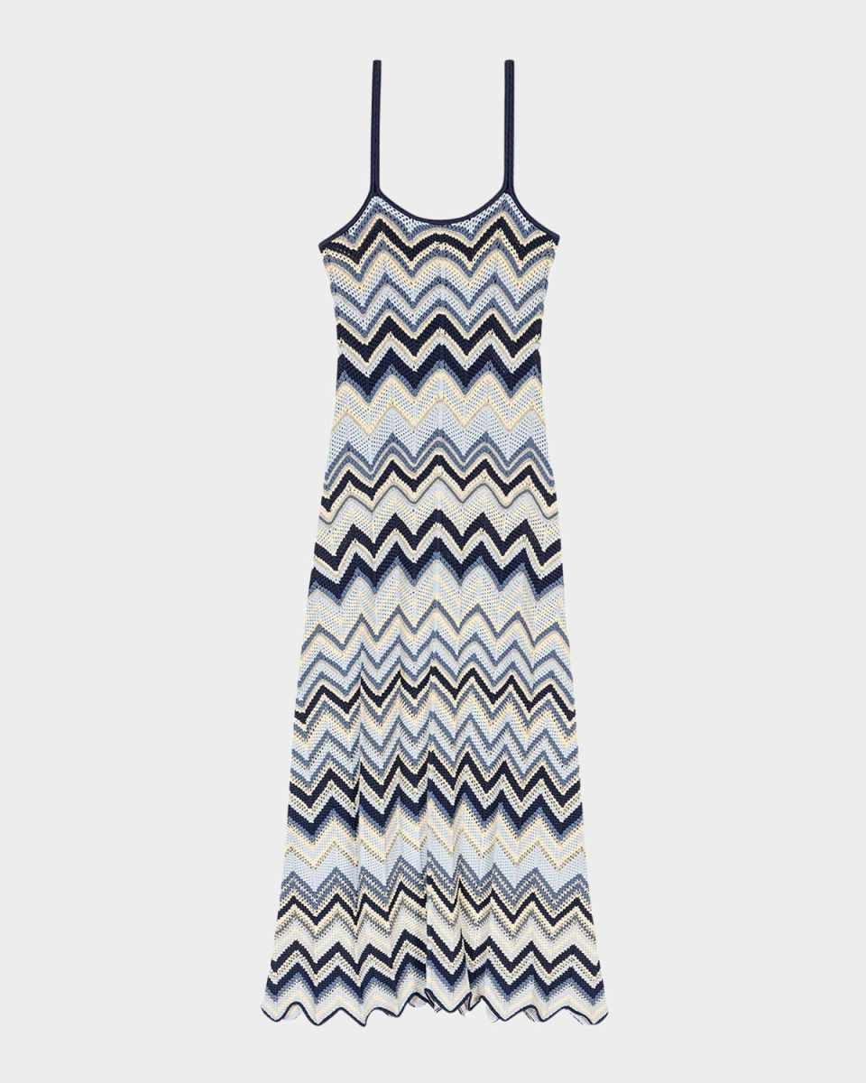Rizag Chevron Knit Midi Dress